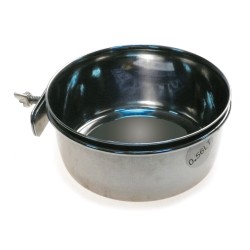 COMEDERO LORO INOX. 8cm.CON...